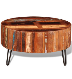 Table basse ronde Bois massif de récupération