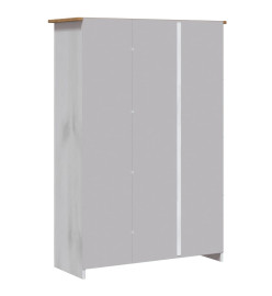 Garde-robe 3 portes Blanc 118x50x171,5cm Pin Assortiment Panama