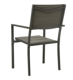 Mobilier de salle à manger d'extérieur 9 pcs Acier