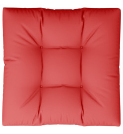 Coussin de palette rouge 80x80x12 cm tissu