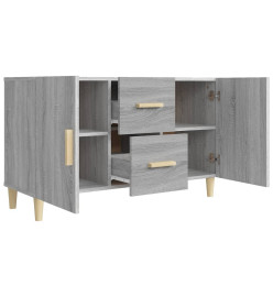 Buffet sonoma gris 100x36x60 cm bois d'ingénierie