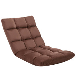 Chaise pliable de sol Marron Microfibre