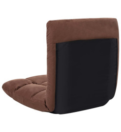 Chaise pliable de sol Marron Microfibre