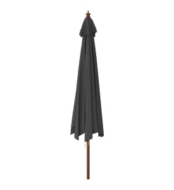 Parasol de jardin avec mât en bois anthracite 400x273 cm