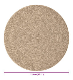 Tapis 120 cm aspect jute intérieur et extérieur