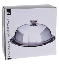 Excellent Houseware Plateau de service avec cloche Acier inoxydable