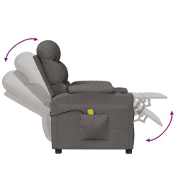 Fauteuil de massage Gris foncé Tissu