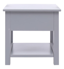 Table d'appoint Gris 40x40x40 cm Bois de Paulownia