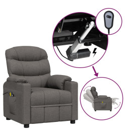 Fauteuil électrique de massage Gris foncé Tissu