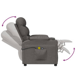 Fauteuil électrique de massage Gris foncé Tissu