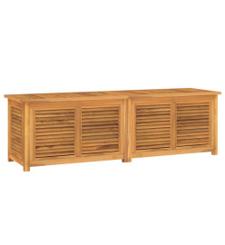 Boîte de rangement jardin et sac 175x50x53 cm bois massif teck