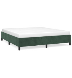 Cadre de lit Vert foncé 160x200 cm Velours