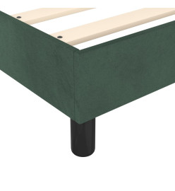 Sommier à ressorts de lit Vert foncé 160x200 cm Velours