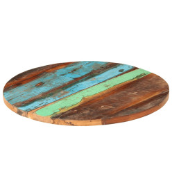 Dessus de table rond 60 cm 25-27 mm Bois de récupération solide