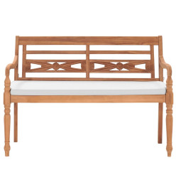 Banc Batavia avec coussins 120 cm Teck