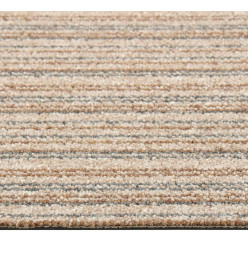 Dalles de tapis de sol 20 pcs 5 m² 50x50 cm Beige rayé