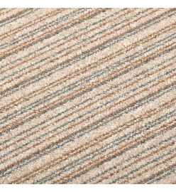 Dalles de tapis de sol 20 pcs 5 m² 50x50 cm Beige rayé