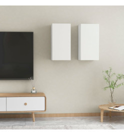 Meubles TV 2 pcs Blanc 30,5x30x60 cm Aggloméré