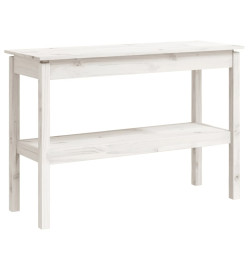 Table console Blanc 110x40x75 cm Bois de pin solide