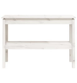 Table console Blanc 110x40x75 cm Bois de pin solide