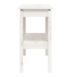 Table console Blanc 110x40x75 cm Bois de pin solide