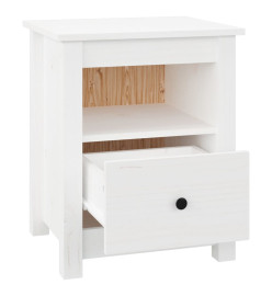 Tables de chevet 2 pcs Blanc 40x35x49 cm Bois de pin massif