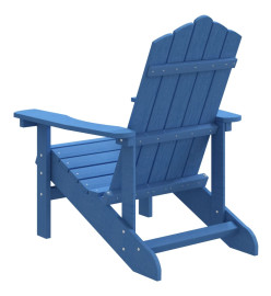 Chaise Adirondack de jardin PEHD Bleu marine