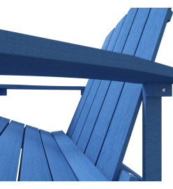 Chaise Adirondack de jardin PEHD Bleu marine
