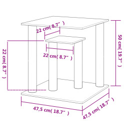 Arbres à chat avec plates-formes gris clair 50 cm