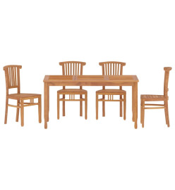 Ensemble à dîner de jardin 5 pcs Bois de teck massif