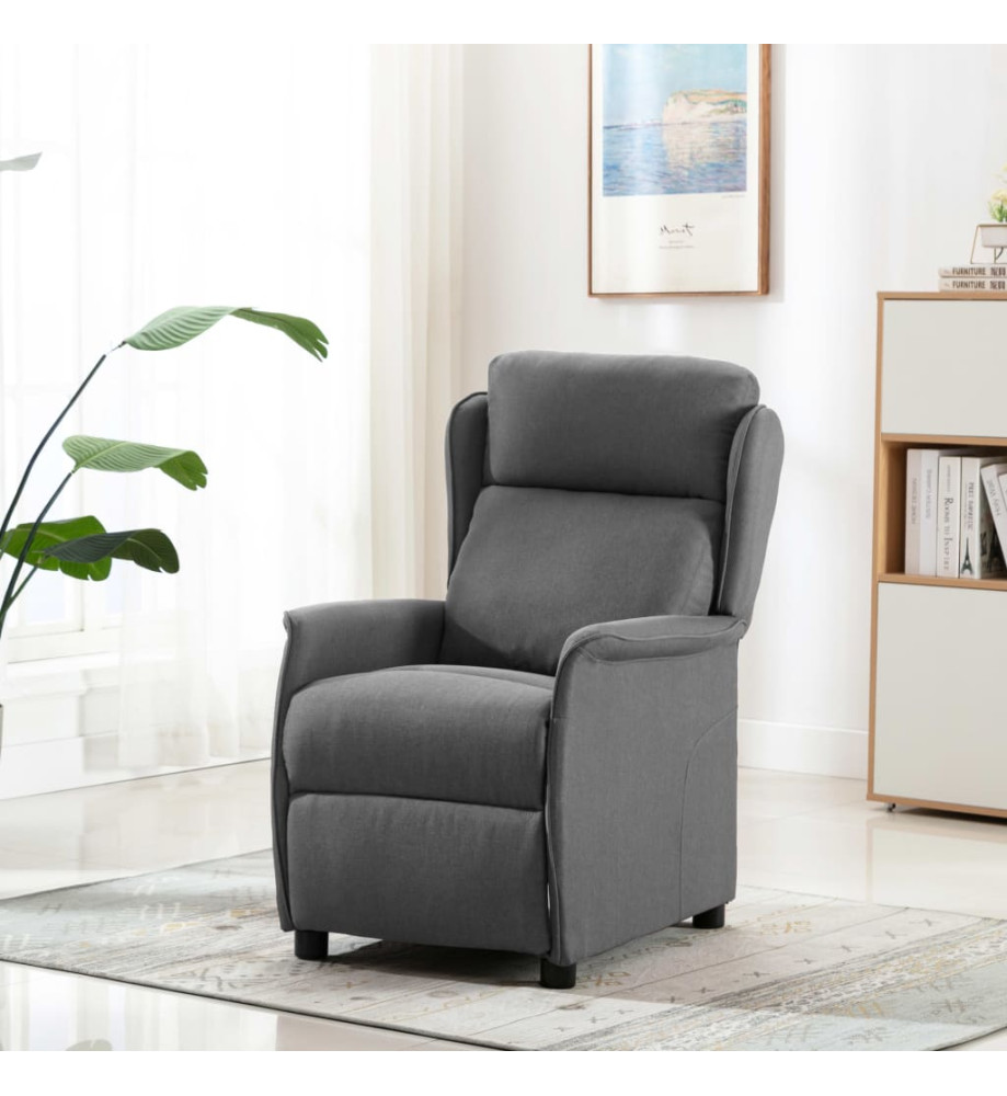 Fauteuil inclinable Gris clair Tissu