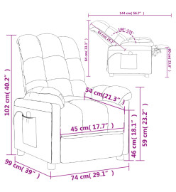 Fauteuil de massage Marron foncé Tissu