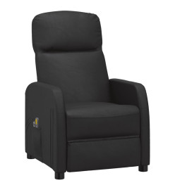 Fauteuil électrique de massage Noir Similicuir