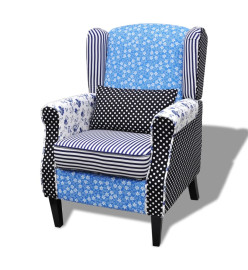 Fauteuil avec design de patchwork Tissu