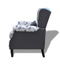 Fauteuil avec design de patchwork Tissu