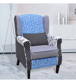 Fauteuil avec design de patchwork Tissu