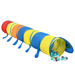 Tunnel de jeu pour enfants avec 250 balles Multicolore 245 cm