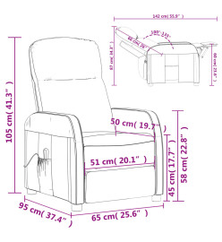 Fauteuil de massage Noir Similicuir