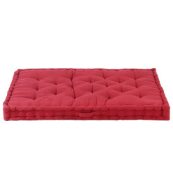 Coussin de plancher de palette Coton 120x80x10 cm Bordeaux