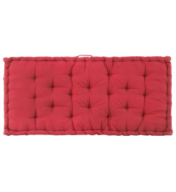 Coussin de plancher de palette Coton 120x80x10 cm Bordeaux