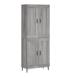 Buffet haut Sonoma gris 69,5x34x180 cm Bois d'ingénierie