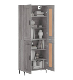 Buffet haut Sonoma gris 69,5x34x180 cm Bois d'ingénierie