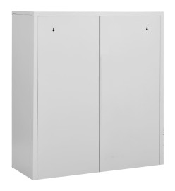 Armoire de bureau Gris clair 90x40x102 cm Acier