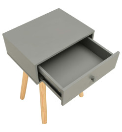 Table de chevet 2 pcs Gris Pin massif