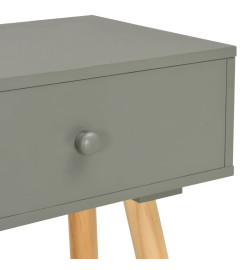 Table de chevet 2 pcs Gris Pin massif