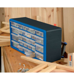 Draper Tools Organisateur d'outils 30 tiroirs Bleu 12015