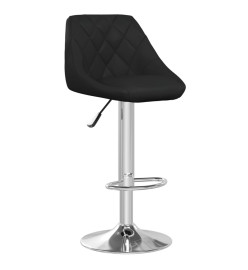 Tabourets de bar lot de 2 noir similicuir