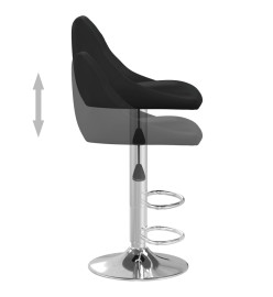 Tabourets de bar lot de 2 noir similicuir