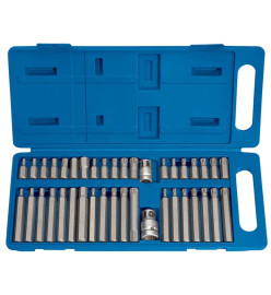 Draper Tools Jeu d'embout hexagonal, Torx et cannelé 40 pièces TX-STAR 33323