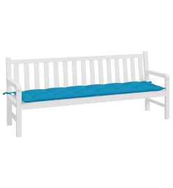 Coussin de banc de jardin bleu clair 200x50x7 cm tissu oxford